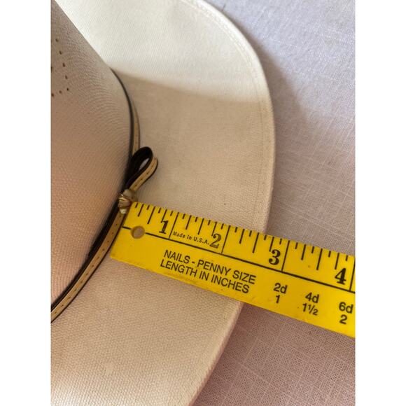 Women’s/child’s Arlop straw hat gold‎ band, 6 3/4. NWOT. - Picture 10 of 10